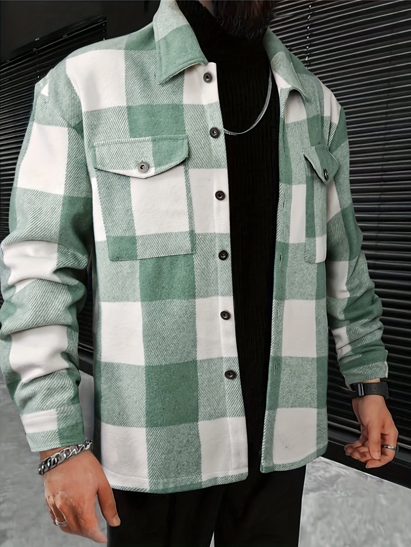 ModeGeist | Karierter Hemdjacke Baumwolle Lässig und Trendy