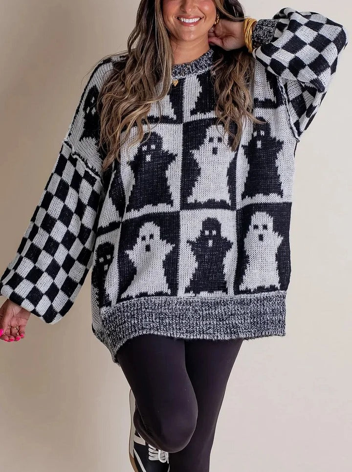 ModeGeist | Kariert Strickpullover