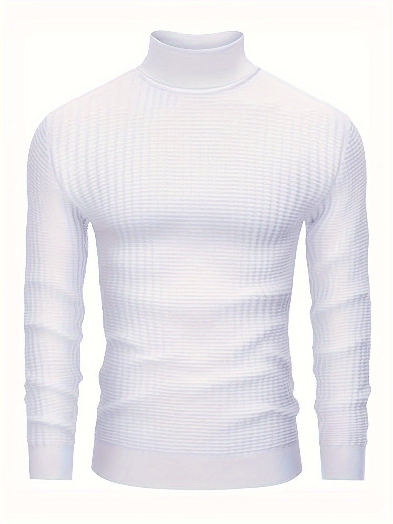 ModeGeist | Rollkragenpullover Waffelstrick Polyester-mix
