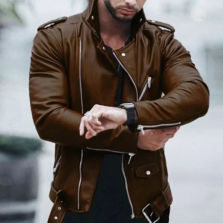Herren Übergangsjacke aus Leder von Estevao