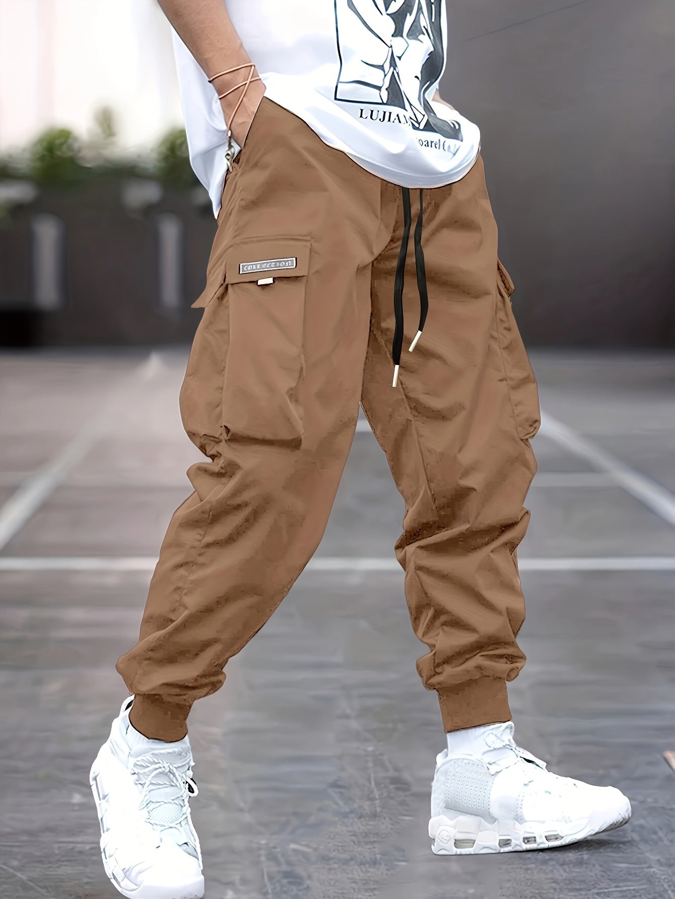 Schwarze Cargohose von Tim