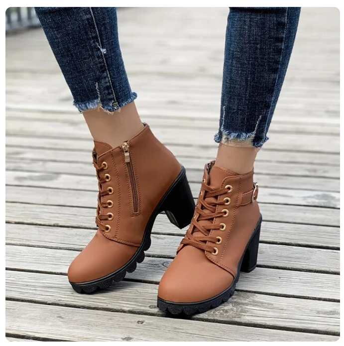 ModeGeist | Damen Stiefeletten mit Reißverschluss