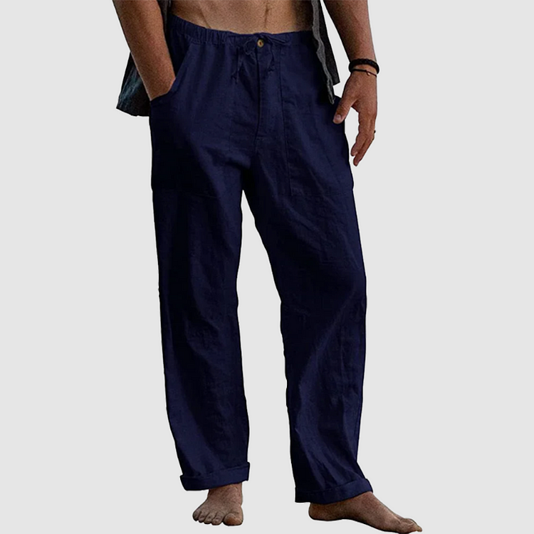 Pedro: Bequeme Herren-Leinenhose mit Tunnelzug