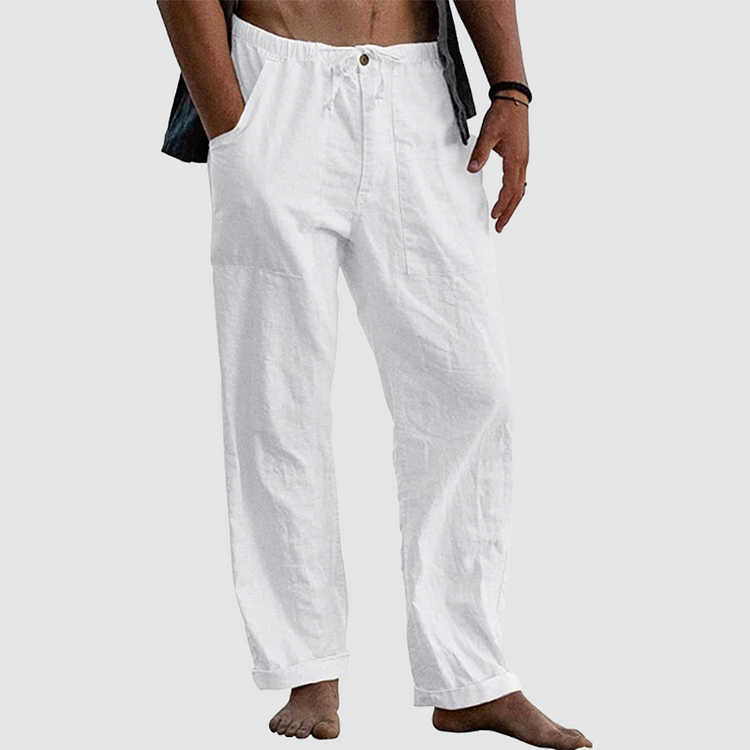 Pedro: Bequeme Herren-Leinenhose mit Tunnelzug