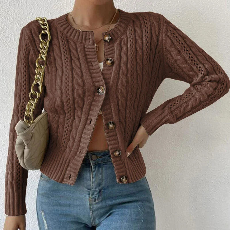 ModeGeist | Strickjacke mit Knöpfen für Damen