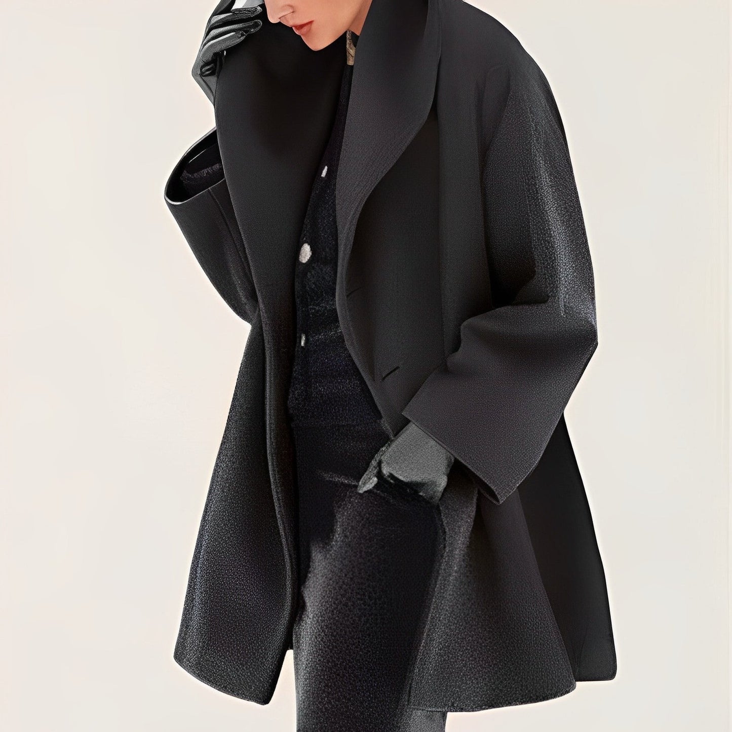 Moderne Winterjacke aus Wolle im urbanen Stil