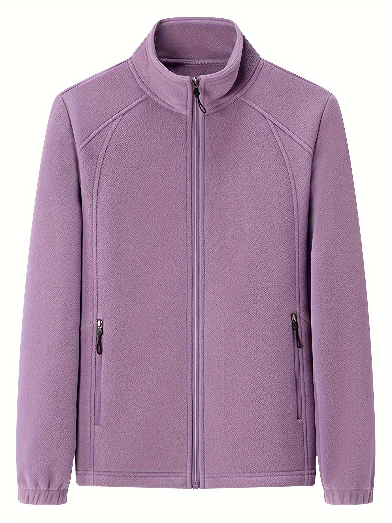 ModeGeist | Außenjacke Aus Fleece mit Stehkragen und Langen Ärmeln