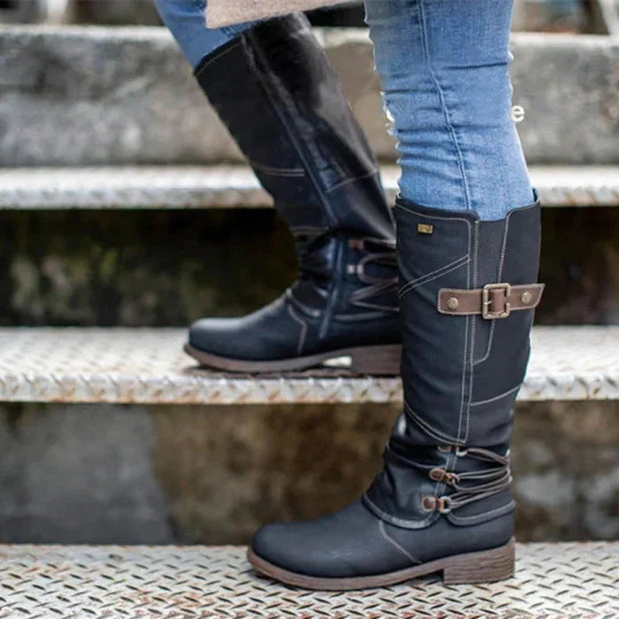 Beverly Damenstiefel: Hohe Schneestiefel mit Reißverschluss