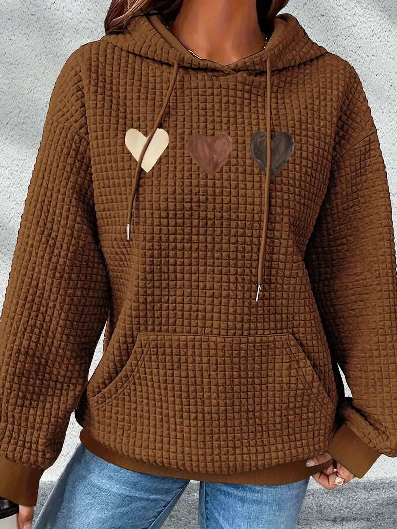 Fudus: Casual Kapuzenpullover mit Herzdesign