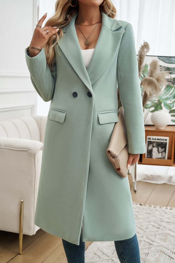 ModeGeist | Eleganter Doppelreihiger Langmantel