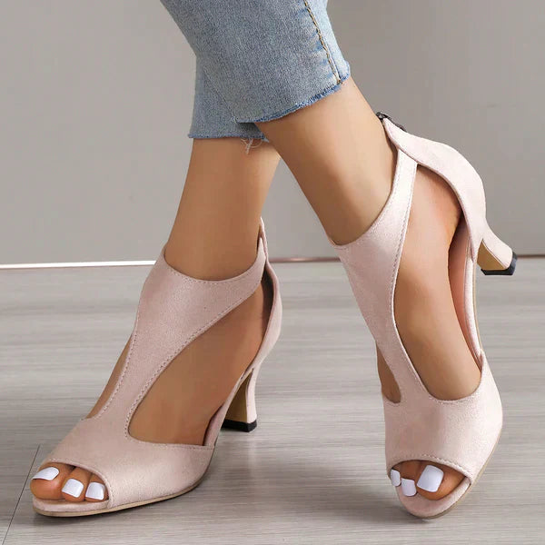 MODEGEIST Damen Sandalen Niedriger Absatz Gepolsterte Sohle
