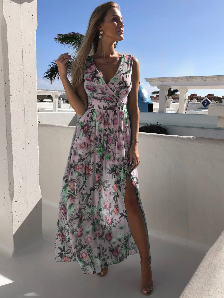 Sommerkleid Mia aus bedrucktem Chiffon