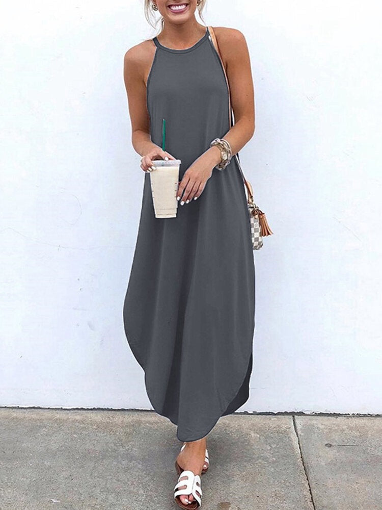 COSIMA – Ärmelloses Kleid in langer Länge