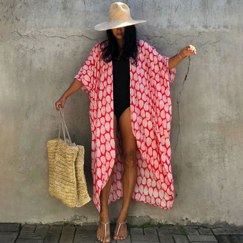 ModeGeist | Glamouröse Sonnenschutz Resort Strandkleid Cover Up