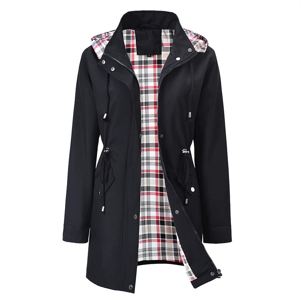 ModeGeist | Funktionale Damenjacke mit Karomuster & wasserfestem Komfort