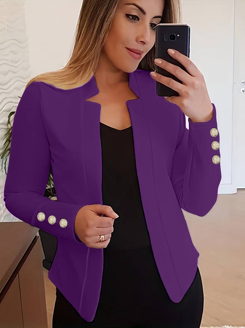 ModeGeist | Freizeit Damen Blazer Mit Knöpfen