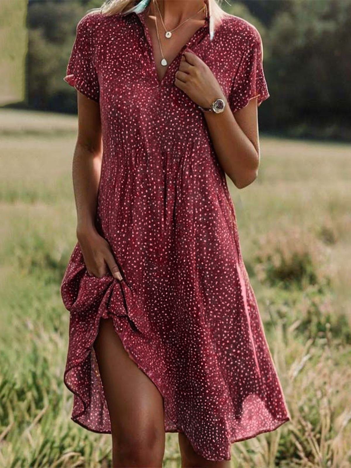 Ethno-Style Midikleid für Damen von Fudus