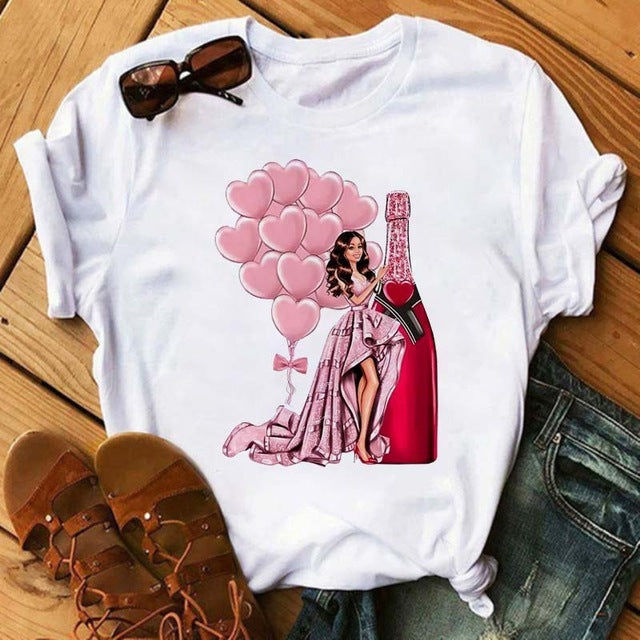 Lustiges Kawaii T-Shirt von Fudus mit roségoldfarbenem Aufdruck