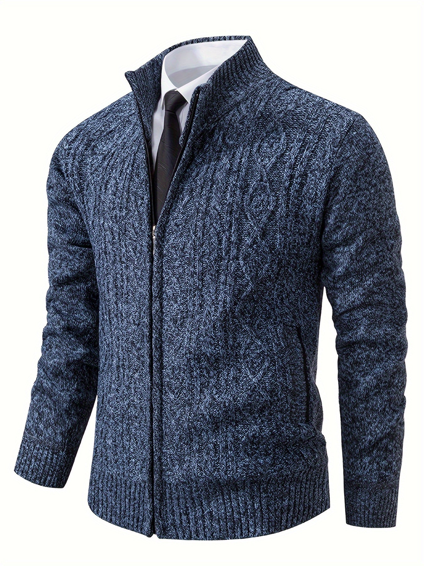 ModeGeist | Strickcardigan mit Reißverschluss und Muster Acryl Bequem und Warm