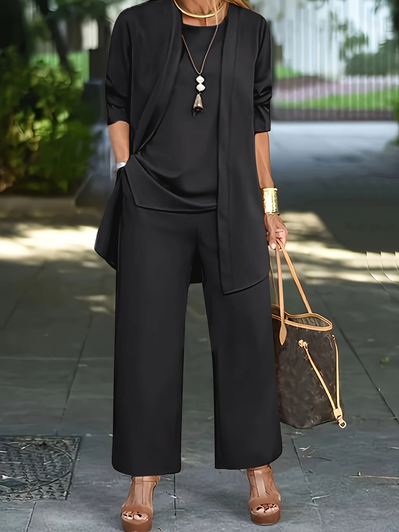 Mictoria Damen-Drei-Teile-Outfit: Elegant und modisch