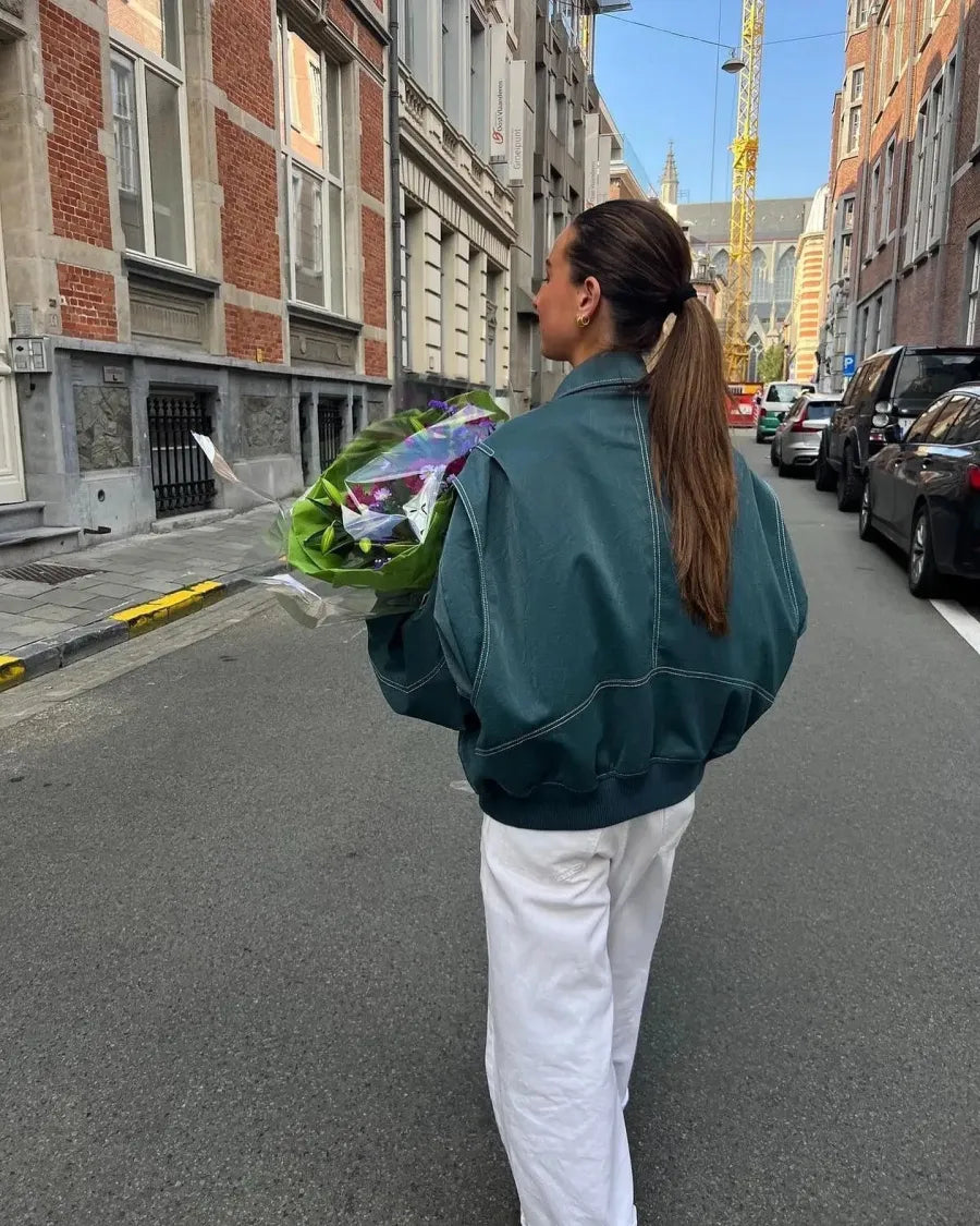 Große Lederjacke Poiveira