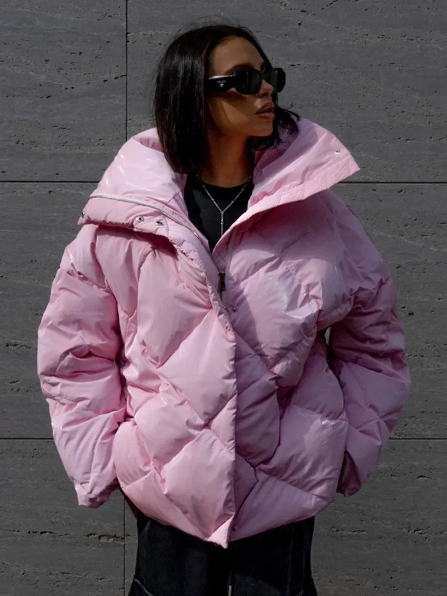 ModeGeist | Übergroße Pufferjacke mit Reißverschluss