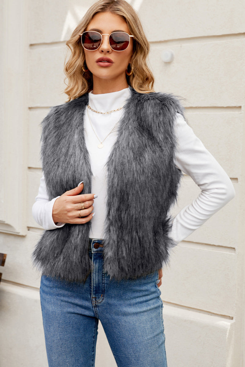 ModeGeist | Faux Fur Weste Elegant und Zeitlos Weicher Komfort