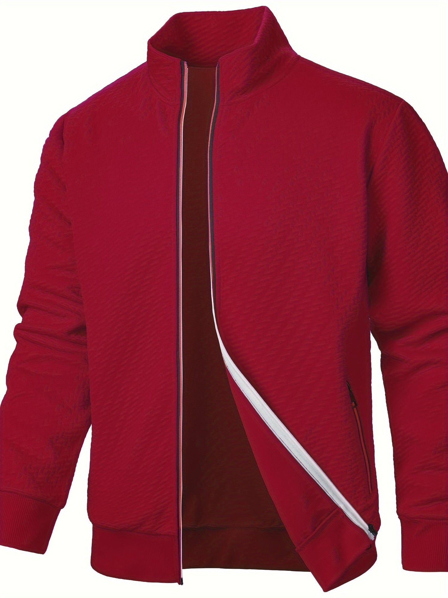 ModeGeist | Leichtgewicht Jacke mit Strukturmuster Polyester Komfort und Stil