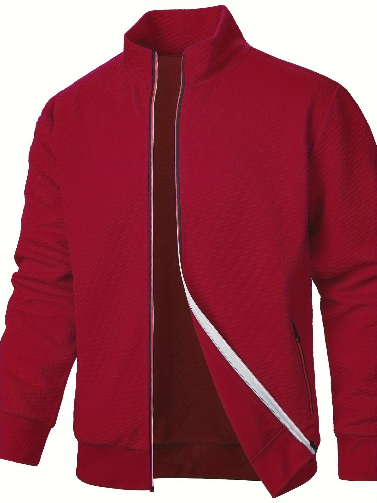 ModeGeist | Leichtgewicht Jacke mit Strukturmuster Polyester Komfort und Stil