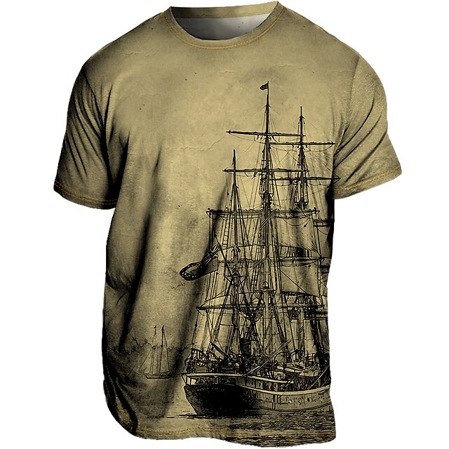 Sommerliches Herren-Shirt mit Grafik - bequem geschnitten von Leanderus