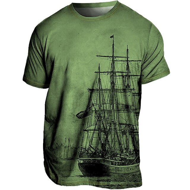 Sommerliches Herren-Shirt mit Grafik - bequem geschnitten von Leanderus