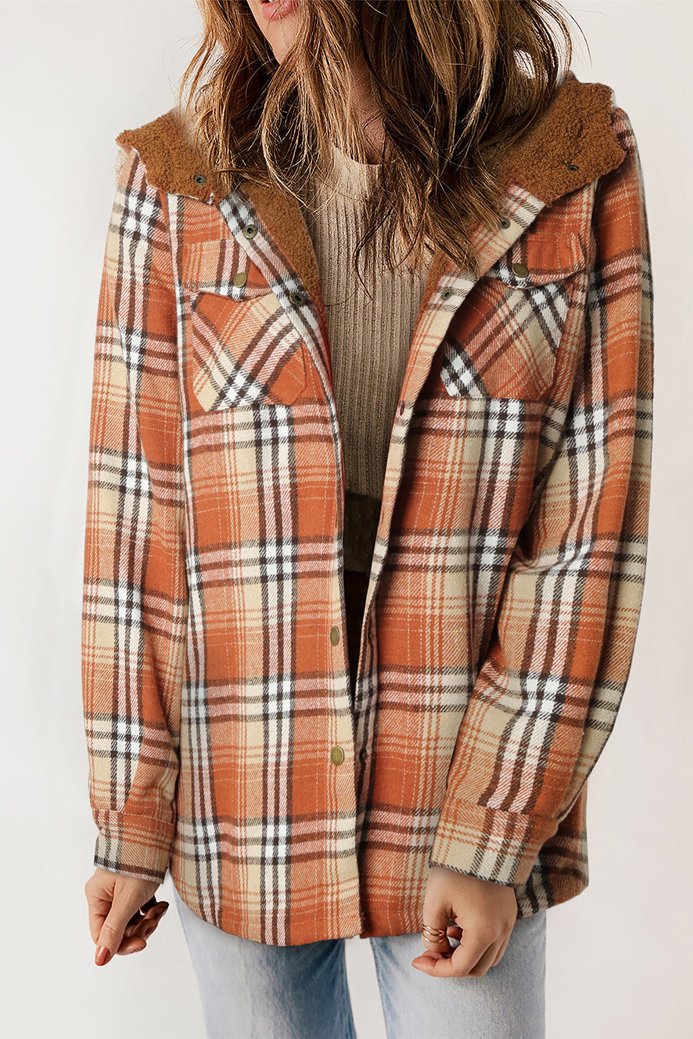 ModeGeist | Gepunktete Jacke mit Kapuze Weiches Plüschfutter Perfekt für Kalte Tage