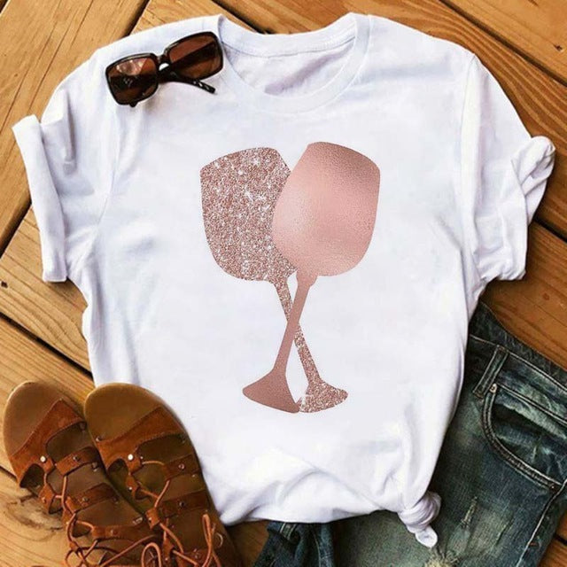 Lustiges Kawaii T-Shirt von Fudus mit roségoldfarbenem Aufdruck