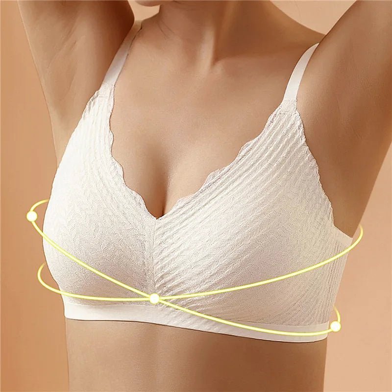MODEGEIST Damen BH Nahtlos Weicher Stoff Stretch Beige