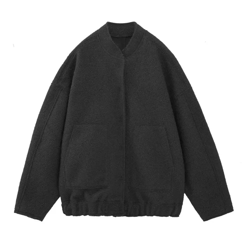 ModeGeist | Flauschige Übergroß Jacke mit Taschen