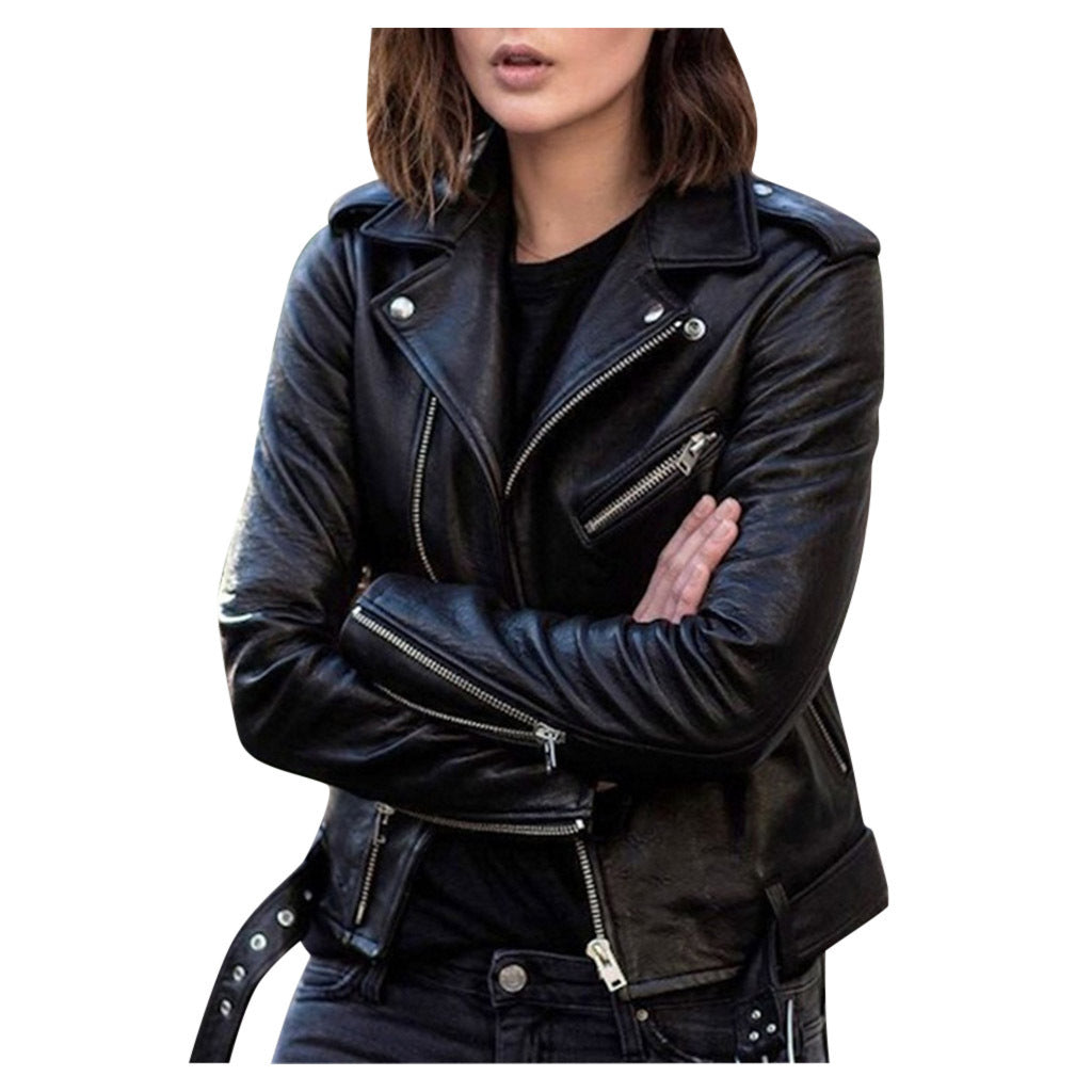 ModeGeist | Bikerjacke für Damen mit Reißverschluss