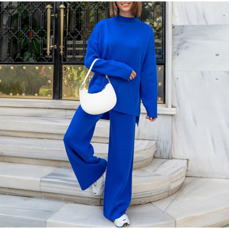 ModeGeist | Übergröße Damen Loungewear Satz mit Weitem Bein