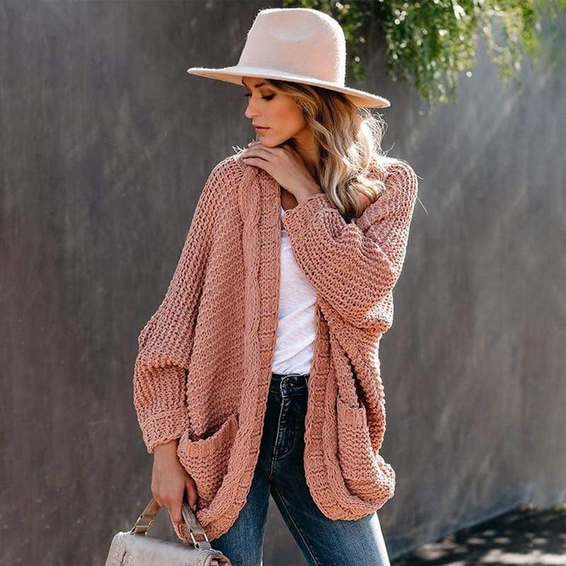 ModeGeist | Boho Strickcardigan Lockeres Design mit Praktischen Taschen