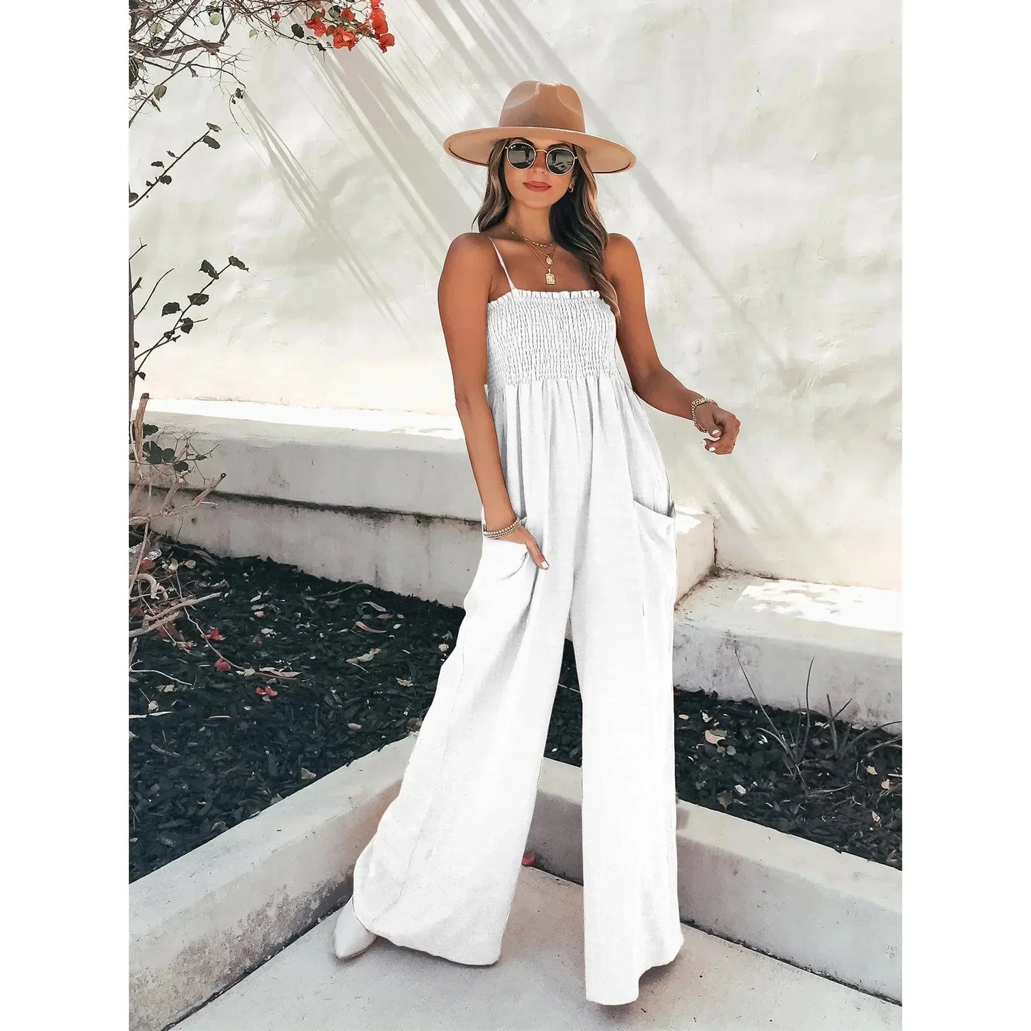Baylee: Lockerer Jumpsuit mit Spaghettiträgern