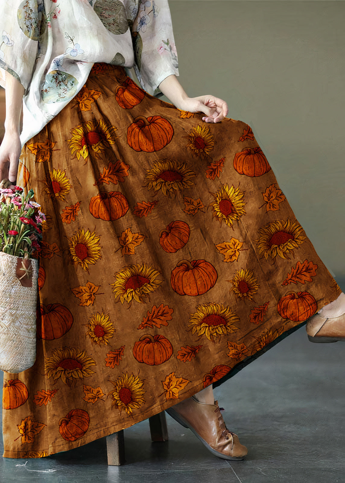 Sommer-Maxirock Sonjana im Boho-Stil
