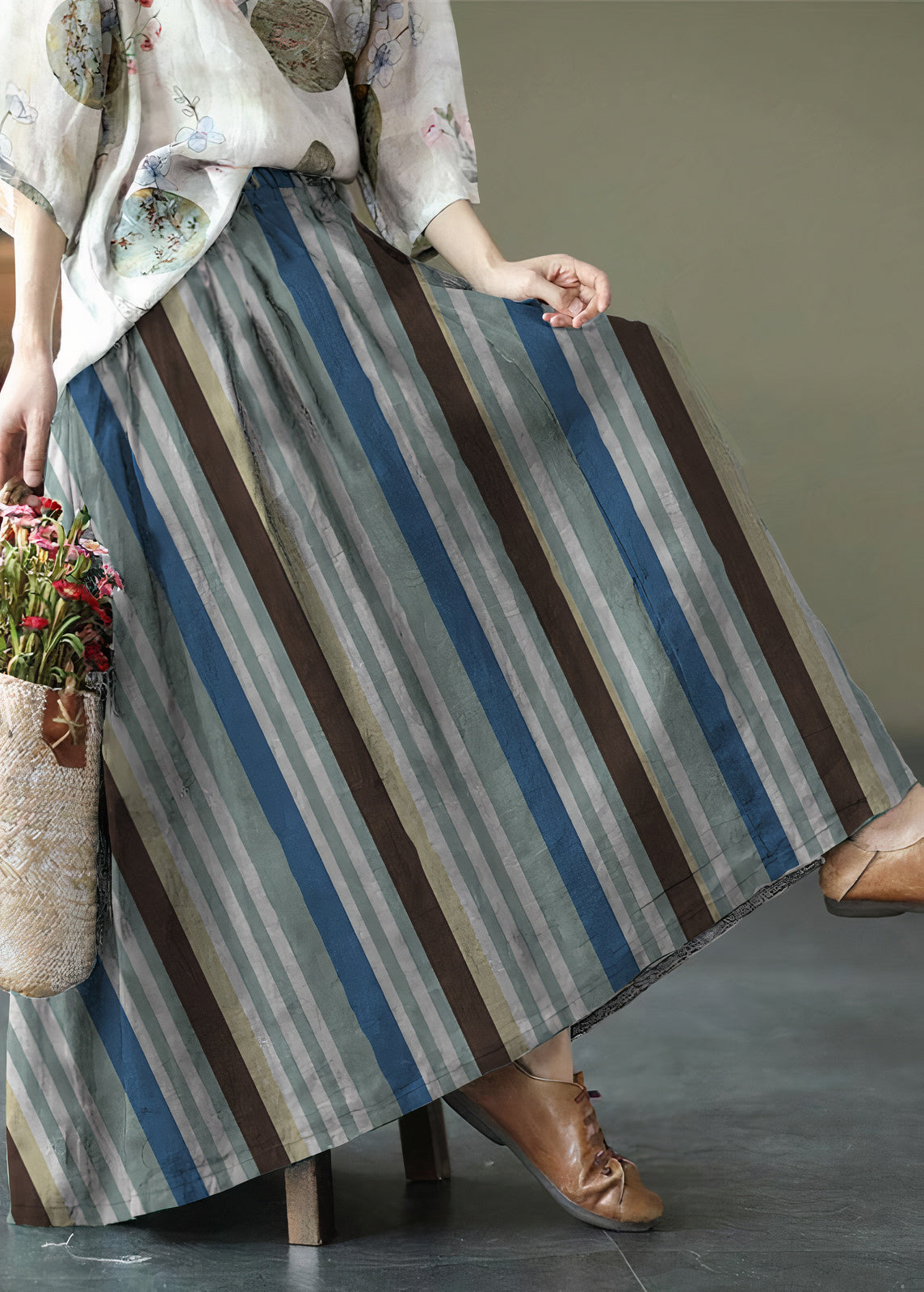 Sommer-Maxirock Sonjana im Boho-Stil