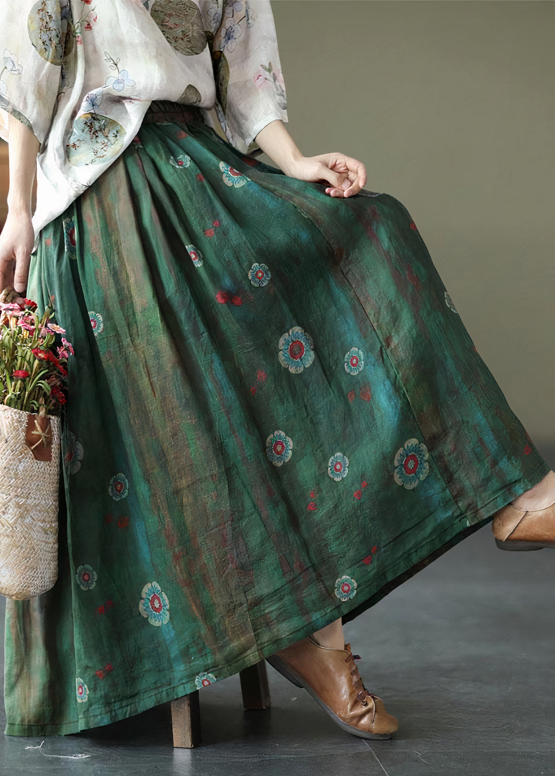 Sommer-Maxirock Sonjana im Boho-Stil