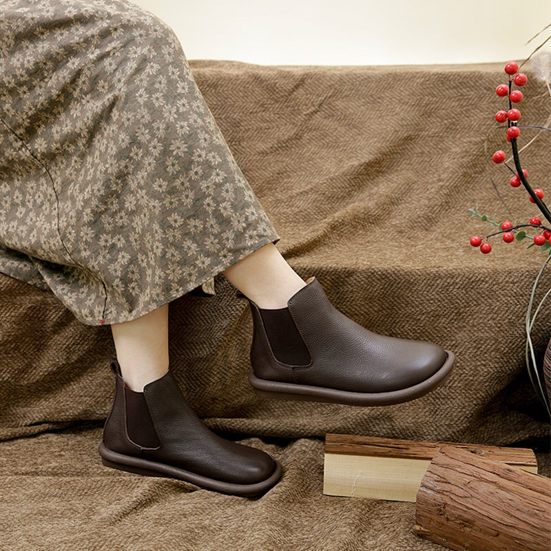 MODEGEIST Damen Slip-On Stiefel Modern Minimalistisch Bequem