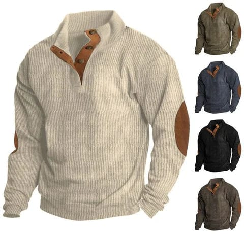 Fudus Langarm-Sweatshirt mit Stehkragen