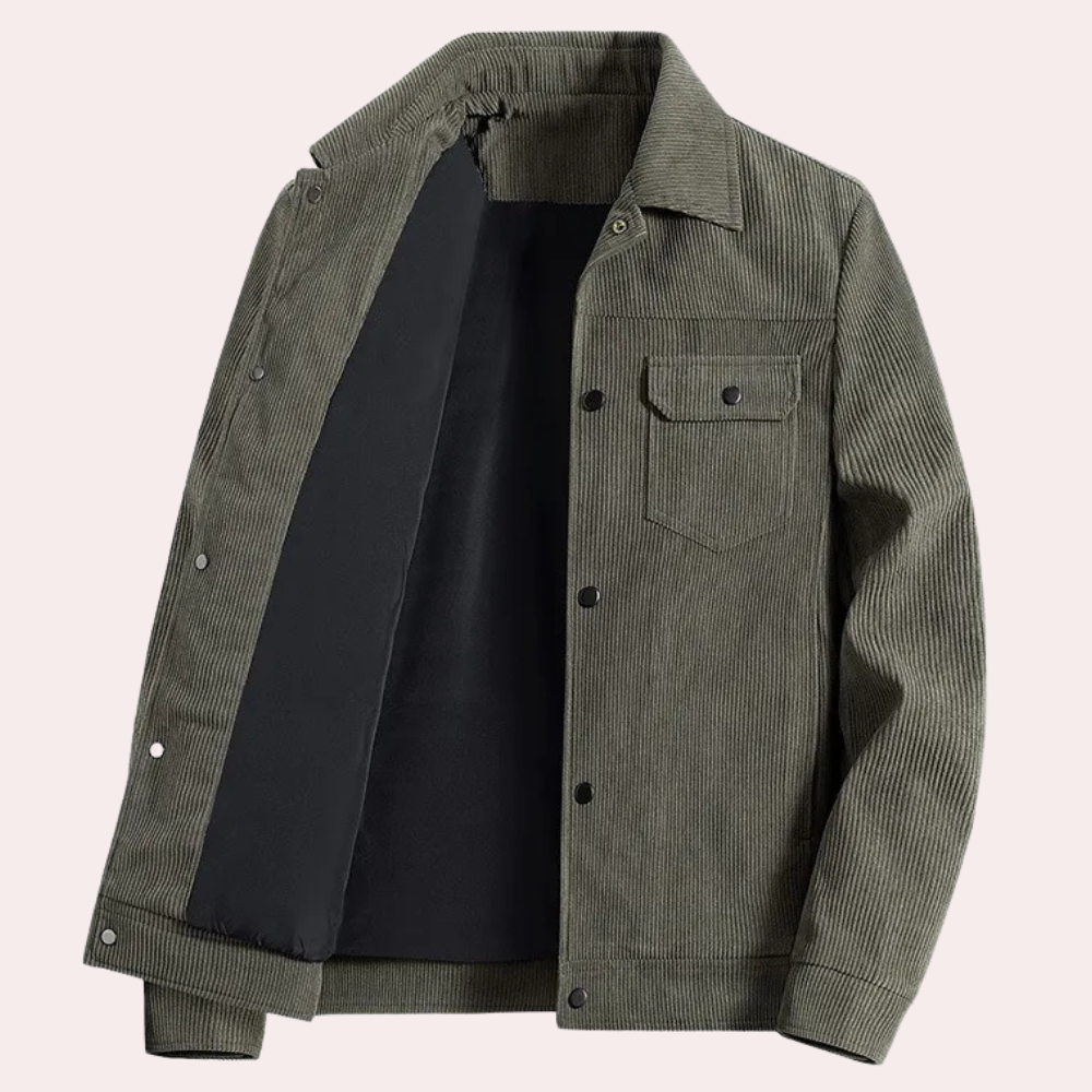 Herren Cordjacke mit Tasche, gemütlich