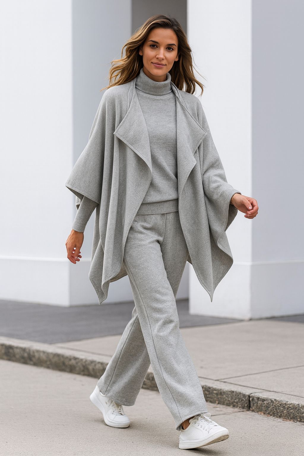 ModeGeist | Strick-Set mit Strickjacke, Oberteil und Hose
