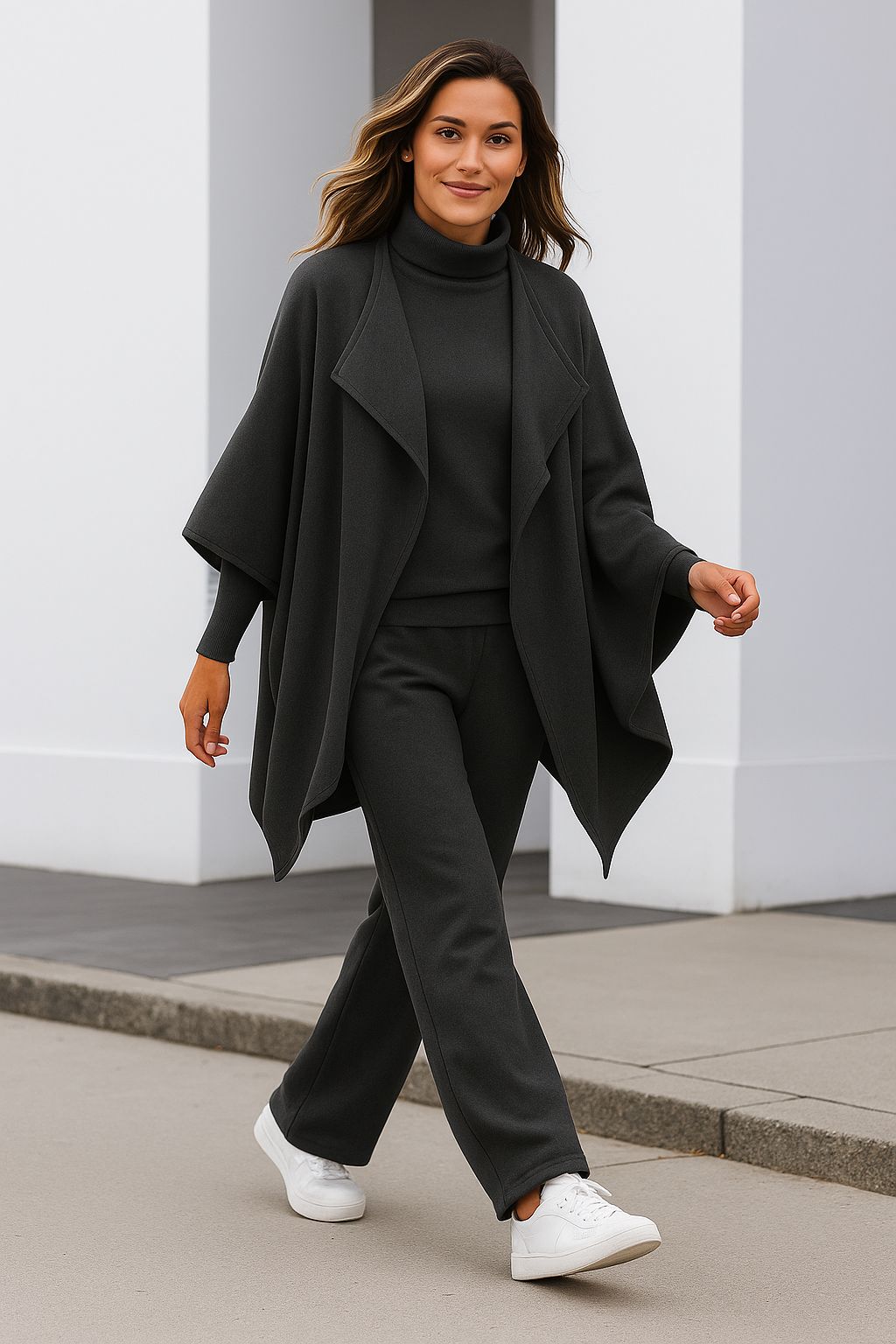 ModeGeist | Strick-Set mit Strickjacke, Oberteil und Hose