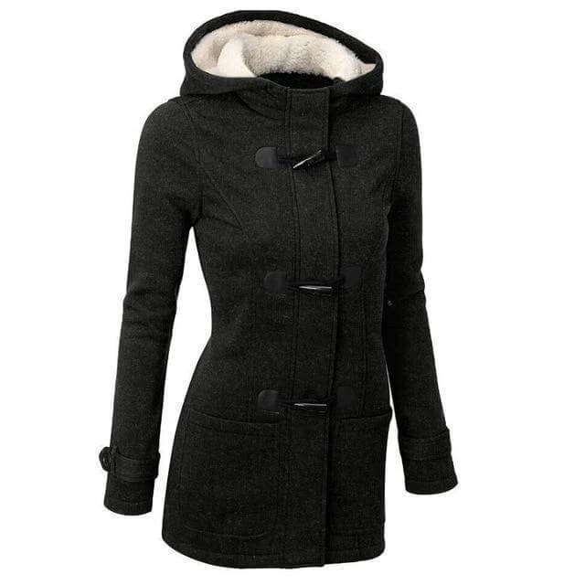 ModeGeist | Damen Gemütliche Fleece Kapuzenjacke