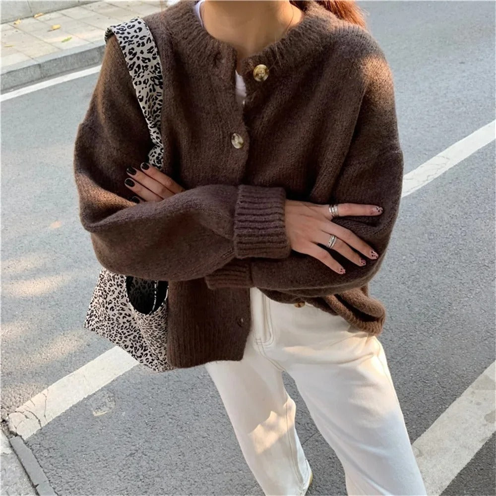 ModeGeist | lässiger Strickcardigan-Pullover