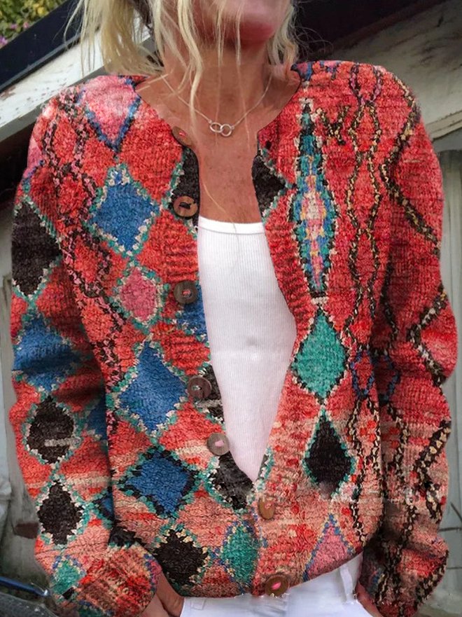 ModeGeist | Bequemer Strick Damen Cardigan mit Knöpfen